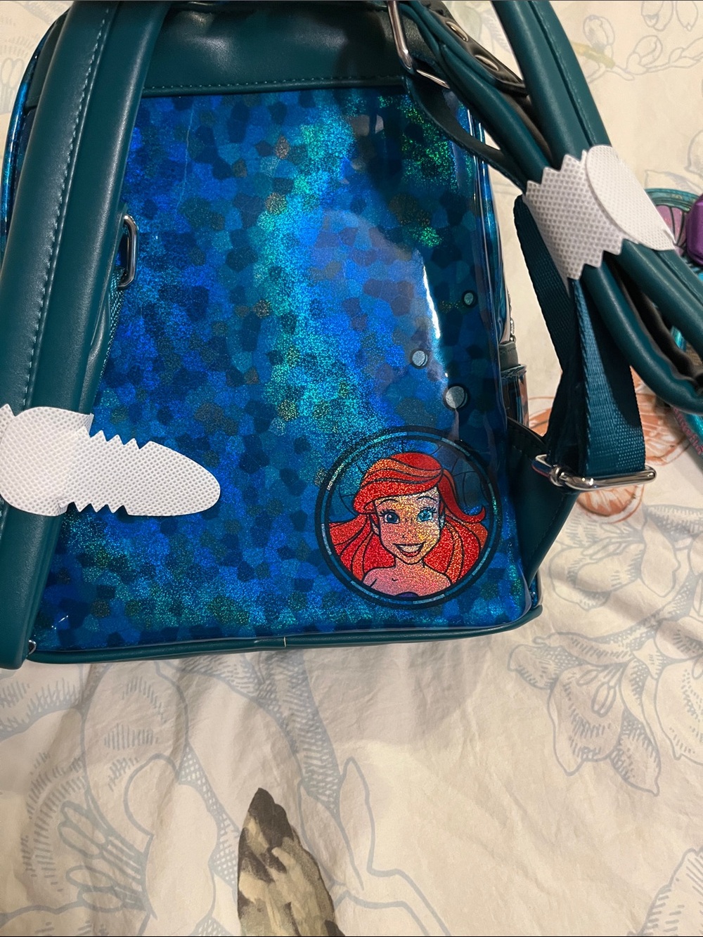 Loungefly The Little Mermaid Limited Edition Stained Glass Mini Backpack Set - Picture 3 of 7